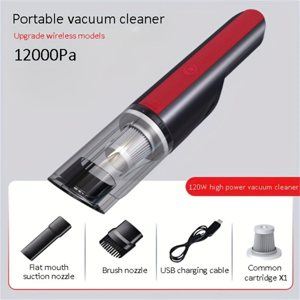 Wireless Red Car Vacuum Cleaner