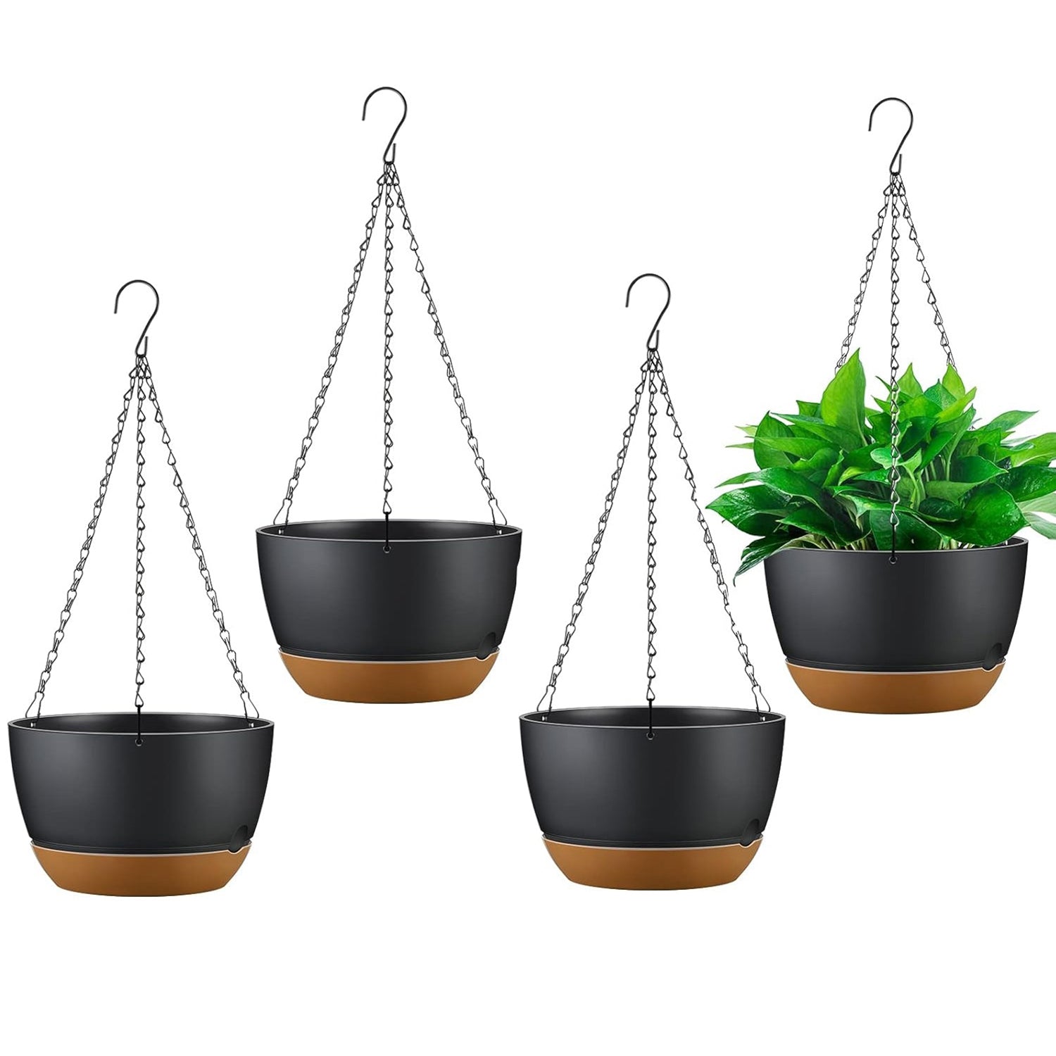 4Pcs indoor/outdoor hanging Planter with Drainage Holes
